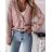 Blouse long sleeve with ruffles women (UNI S / L) ITALIAN FASHION IMK20159