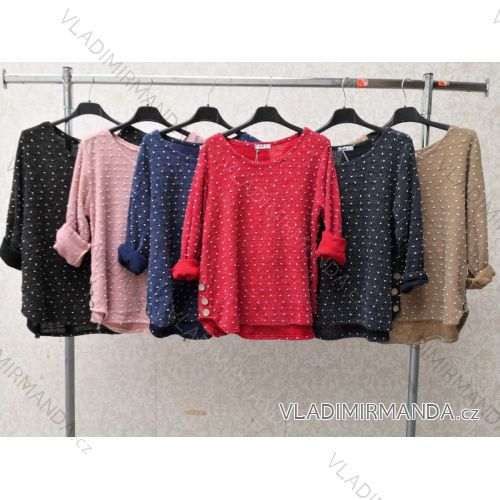 Blouse long sleeve with ruffles women (UNI S / L) ITALIAN FASHION IMK20159