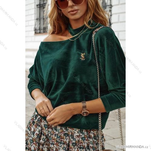 Tričko elegantní dlouhý rukáv dámské (UNI S/M) ITALSKÁ MÓDA IMM20954