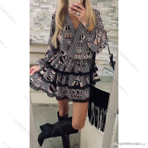 Dress with 3/4-sleeve ladies pocket (uni sl) ITALIAN Fashion IM3181746