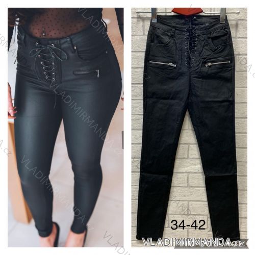 Leggings pants leatherette with zip (34-42) JEANS JWA20020