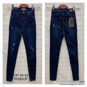 Jeans pants leatherette with zip (34-42) JEANS JWA20021