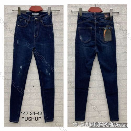 Jeans pants leatherette with zip (34-42) JEANS JWA20021