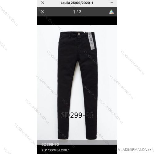 Jeans pants leatherette with zip (XS-XL) LAULIA JWA20075