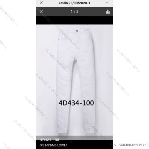 Jeans pants leatherette with zip (XS-XL) LAULIA JWA20081