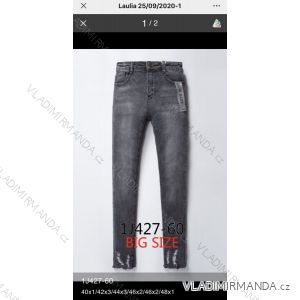 Jeans pants leatherette with zip (40-48) LAULIA JWA20096