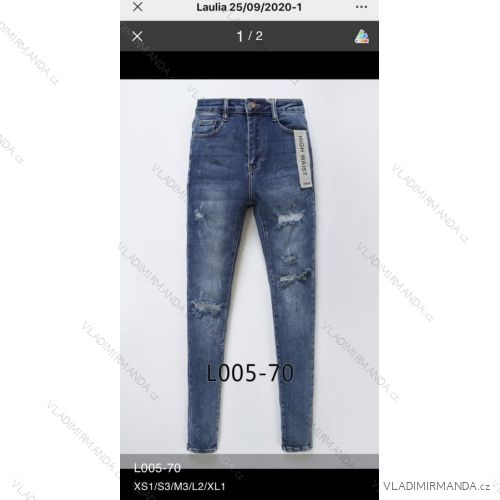 Jeans pants leatherette with zip (XS-XL) LAULIA JWA20100