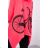 Sweatshirt with a bicycle print - dark powder pink