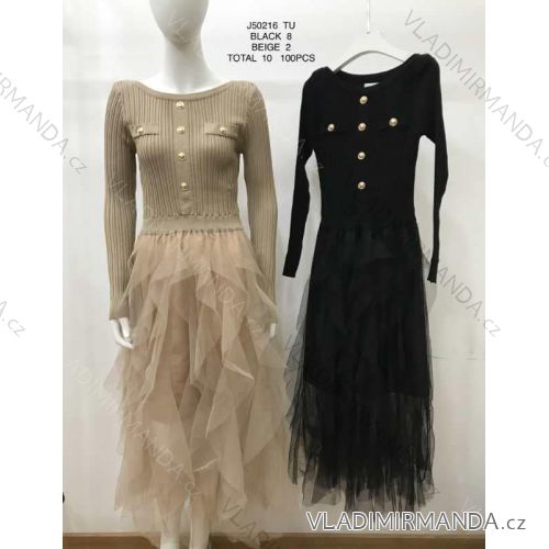 Dress with 3/4-sleeve ladies pocket (uni sl) ITALIAN Fashion IM3181746