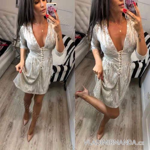 Blouse long sleeve with ruffles women (UNI S / L) ITALIAN FASHION IMK20159
