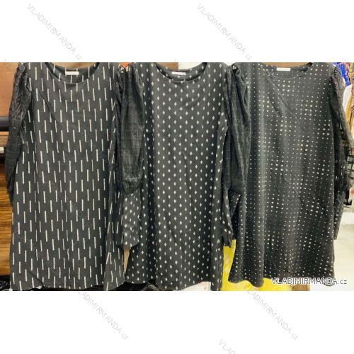 Tričko elegantní dlouhý rukáv dámské (UNI S/M) ITALSKÁ MÓDA IMM20954