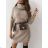 Knitted Sweater Long Sleeve Dress with Belt Women (uni s-l) ITALIAN FASHION IMD20730