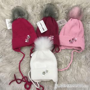 Cap with pompom warm winter infant baby girl (ONE SIZE) PERFECT POLISH FASHION PV920300