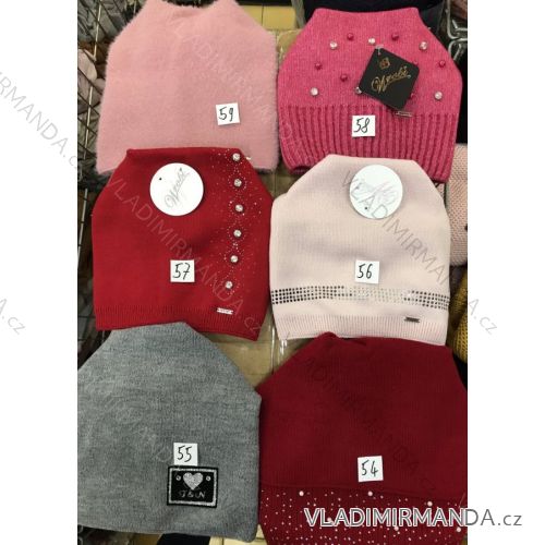 Women's warm winter fleece hat (ONE SIZE) WROBI POLAND PV919036