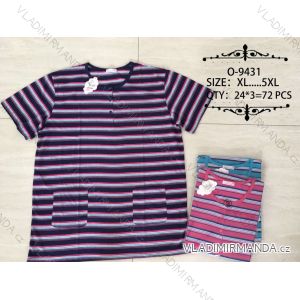 T-Shirt Striped Short Sleeve Women's Oversized (3xl-5xl) Valerie Dream O-9431