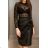 Dress with 3/4-sleeve ladies pocket (S/M ONE SIZE) ITALIAN Fashion IMWD20514