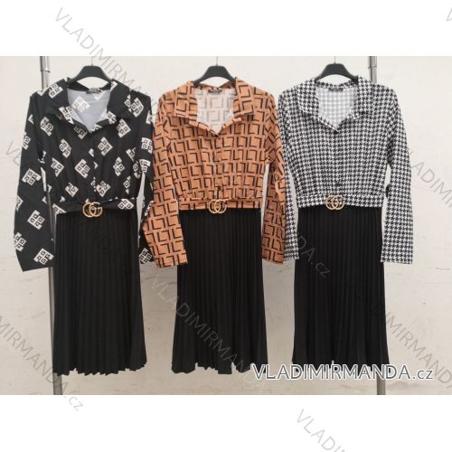 Blouse long sleeve with ruffles women (UNI S / L) ITALIAN FASHION IMK20159