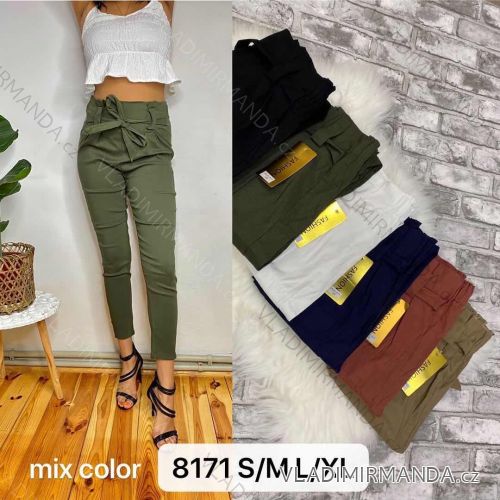 Kalhoty elegantní dlouhé zateplené koženkové dámské (S-XL) TURECKÁ MÓDA TMWL20647