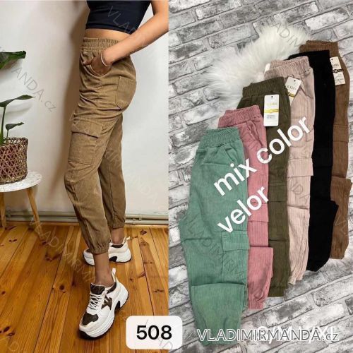 Kalhoty elegantní dlouhé zateplené koženkové dámské (S-XL) TURECKÁ MÓDA TMWL20647