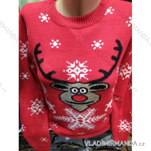 Sweater Christmas Pattern Warm Knit Long Sleeve Ladies (s-xl) TURKISH MODA MA719004