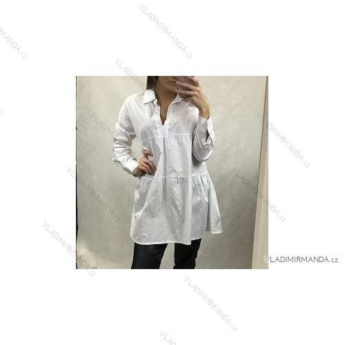 Šaty košilové alá košile prodloužená dlouhý rukáv dámské (S/M ONE SIZE) ITALSKÁ MÓDA IMM20267