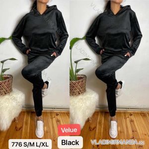 Women's long velvet sweatpants (S-XL) TURKISH FASHION TMWL20633