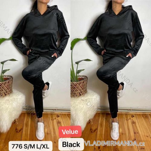 Women's long velvet sweatpants (S-XL) TURKISH FASHION TMWL20633