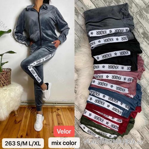 Women's long velvet sweatpants (S-XL) TURKISH FASHION TMWL20633