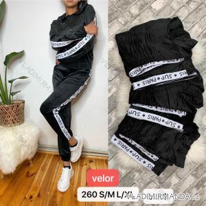 Women's long velvet sweatpants (S-XL) TURKISH FASHION TMWL20633