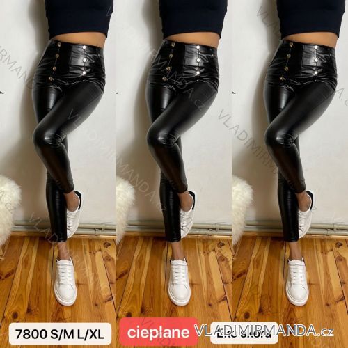 Women's leatherette long thermal pants (S-XL) TURKISH FASHION TMWL207800