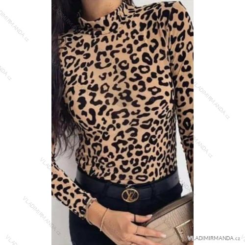 T-shirt turtleneck tiger long sleeve women (S / M ONE SIZE) ITALIAN FASHION IMM201300