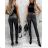 Elegant leatherette women's pants (S-XL) ITALIAN FASHION IMWD20480
