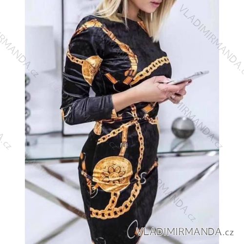Summer long sleeve flowered women's dress (UNI S / L) ITALIAN FASHION IMK20150