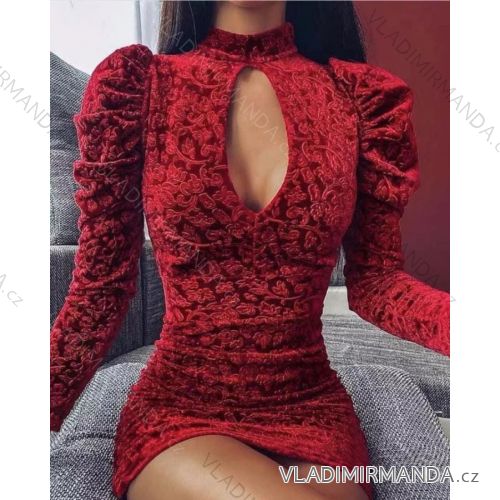 Summer long sleeve flowered women's dress (UNI S / L) ITALIAN FASHION IMK20150