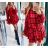 Summer long sleeve dress with ruffles women (UNI S / L) ITALIAN FASHION IMK20153