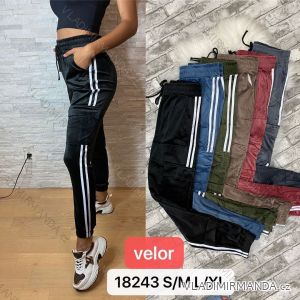 Women's long velvet sweatpants (S-XL) TURKISH FASHION TMWL20633