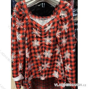 Tričko elegantní dlouhý rukáv dámské (UNI S/M) ITALSKÁ MÓDA IMM20954