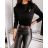Elegant leatherette women's pants (S-XL) ITALIAN FASHION IMWD20480