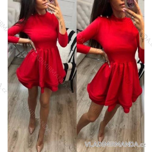 Summer long sleeve flowered women's dress (UNI S / L) ITALIAN FASHION IMK20150 <p>S-M-L</p> Wine