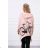 Sweatshirt with a bicycle print - dark powder pink