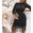 Summer long sleeve dress with ruffles women (UNI S / L) ITALIAN FASHION IMK20153