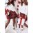 Dress with 3/4-sleeve ladies pocket (uni sl) ITALIAN Fashion IM3181746 S / M red