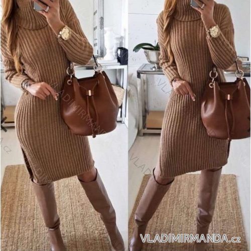 Dress with 3/4-sleeve ladies pocket (uni sl) ITALIAN Fashion IM3181746 S/L one size Beige lights