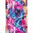 323-1 Comfortable OVERSIZE dress - blue and pink flowers