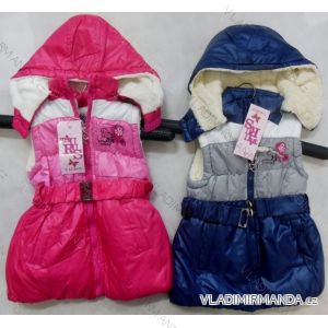 Warm jacket warm baby and teen girl's hood fur (8-16 years old) TAURUS DL-316
