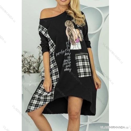 Dress with 3/4-sleeve ladies pocket (uni sl) ITALIAN Fashion IMWD20515