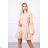 Dress with a frill - dark powder pink