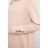 Dress with a frill - dark powder pink