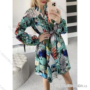 Summer long sleeve flowered women's dress (UNI S / L) ITALIAN FASHION IMK20150