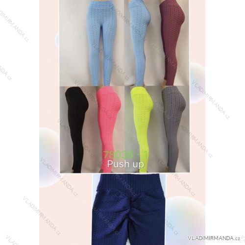 Kalhoty dlouhé koženkové dámské (uni S/M, uni L/XL) Turecká móda TM920enleg-8422